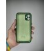 Силіконовий оригінальний чохол з квадратними та круглими краями для Apple iPhone 11 (лісовий зелений)