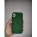 Силіконовий оригінальний чохол з квадратними та круглими краями для Apple iPhone 11 (лісовий зелений)