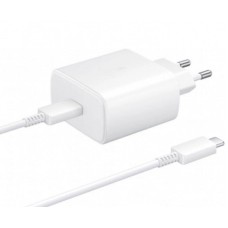 СЗУ-адаптер Samsung EP-TA845XWE 45W (1Type-C) + кабель Type-C - Type-C (White) (Original) K