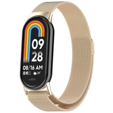 Ремешок Milanese Loop Xiaomi Mi Band 8 / Mi Band 9 / Mi Band 10 (Тёмное золото)