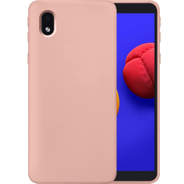 Силіконовий Original 360 чохол для Samsung Galaxy A01 Core (Пудровий) Силіконовий Original 360 чохол для Samsung Galaxy A01 Core (Пудровий)