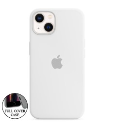 Силіконовий оригінальний чохол круглої форми для Apple iPhone 13  /  14 (06) біл..