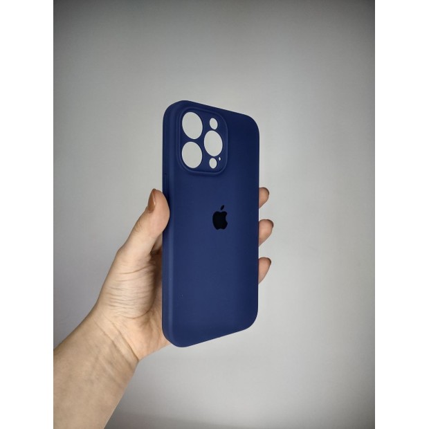 Оригінальний силіконовий чохол RoundCam для Apple iPhone 14 Pro Max (32) темно-синій