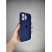Оригінальний силіконовий чохол RoundCam для Apple iPhone 14 Pro Max (32) темно-синій