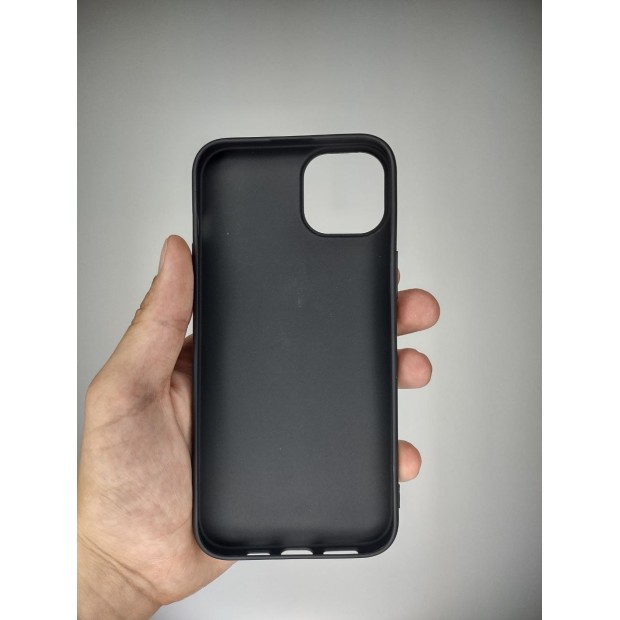 Чехол силиконовый Graphite Apple iPhone 15 Plus (Чёрный)