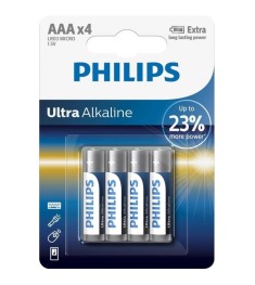 Батарейка Phillips Ultra Alkaline LR03 AAА 1.5V (4шт) DT