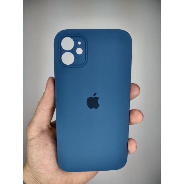 Силіконовий оригінальний чохол Square RoundCam для Apple iPhone 11 (22) синій кобальт
