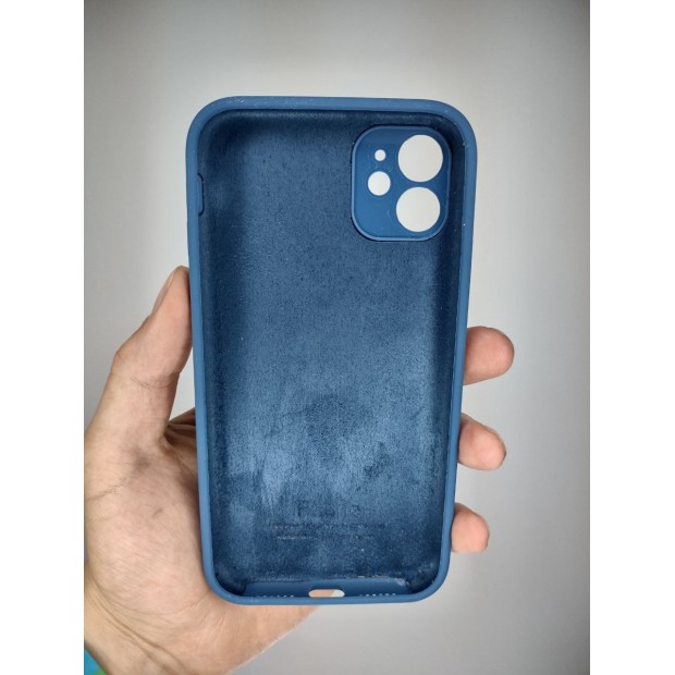 Силіконовий оригінальний чохол Square RoundCam для Apple iPhone 11 (22) синій кобальт