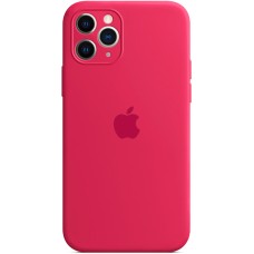 Силіконовий чохол Original RoundCam для Apple iPhone 11 Pro Max (04) рожево-червоний.