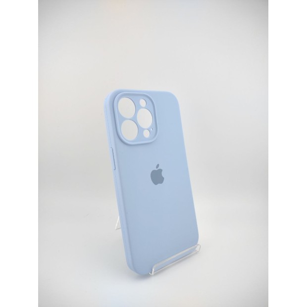 Силіконовий Оригінальний Круглий Чохол для Apple iPhone 13 Pro (15) Ліловий