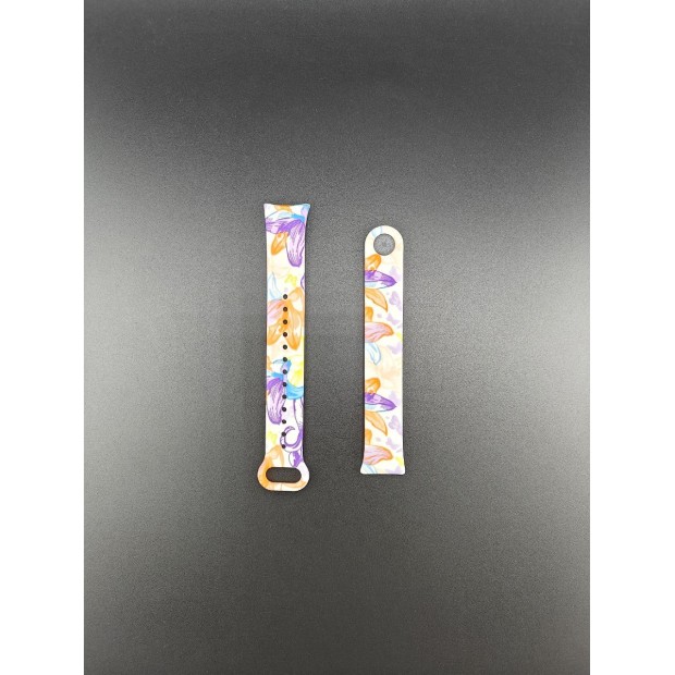 Ремінець Picture Design для Xiaomi Mi Band 8  /  9 (11) Квіти Рожеві