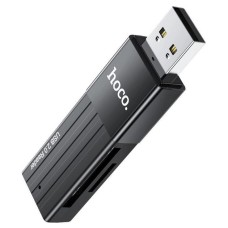 Переходник SD-Адаптер Card Reader Hoco HB20 USB2.0 2in1 (Чёрный), Харьков, Киев, Украинга
