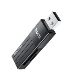 Переходник SD-Адаптер Card Reader Hoco HB20 USB2.0 2in1 (Чёрный)