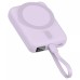 Беспроводной аккумулятор Proove Neutron + встроенный Type C-кабель 22.5W 10000mAh (Purple)