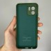 Силіконовий оригінальний 360 чохол з логотипом для Xiaomi Redmi A2  /  A1 (ShutCam) (Темно-зелений)