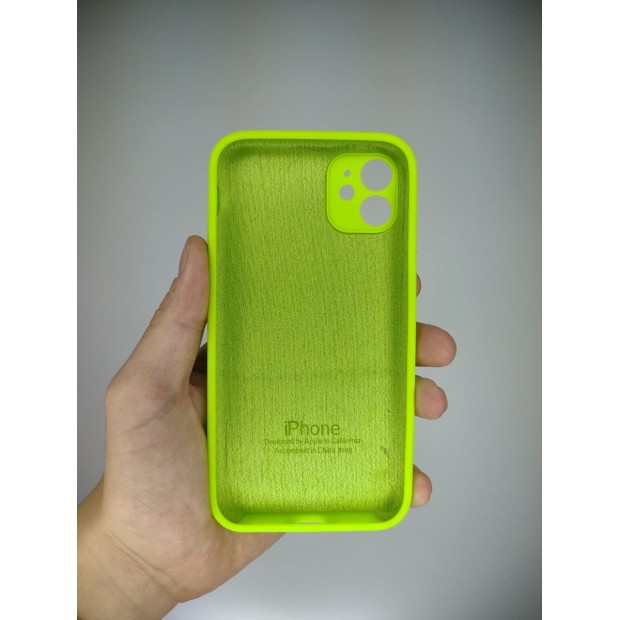 Оригінальний силіконовий чохол Square RoundCam для Apple iPhone 11 (27) Зеленого кольору.