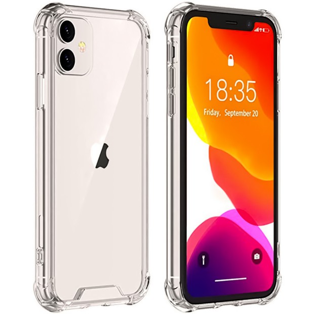 Силиконовый чехол 6D Apple iPhone 11 (Прозрачный)
