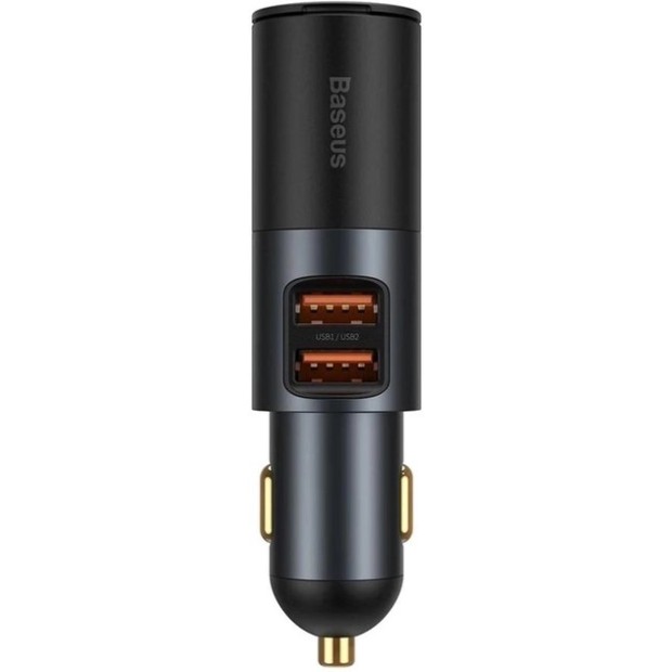 Baseus Share Together with Cigarette Port CCBT-D0G (2USB) (120W) (Gray) Car Charger Adapter