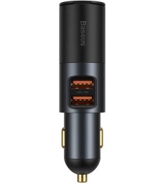 Baseus Share Together with Cigarette Port CCBT-D0G (2USB) (120W) (Gray) Car Char..