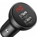 Baseus Digital Display Car Charger CCBX-0G 2USB 4.8A 24W (Dark Gray)