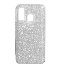Силикон Glitter Samsung Galaxy A40 (2019) (Серебрянный)