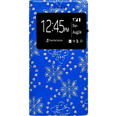 Чехол-книжка Elite Window Flowers 3.7 (Синий)