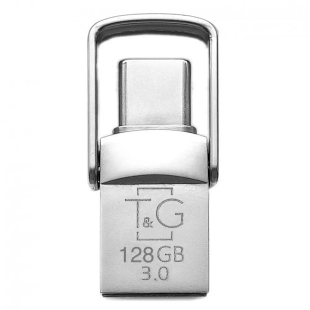USB3.0 + Type-C флеш-накопичувач Touch & Go 104  /  UA Power Metal Series 128ГБ (Короткий)