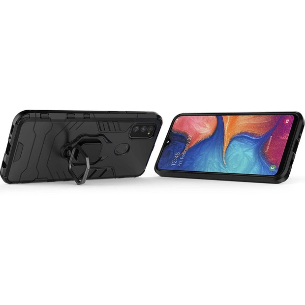 Ring Armor Case для Samsung Galaxy A20s (2019) (Чорний) бронь-чохол