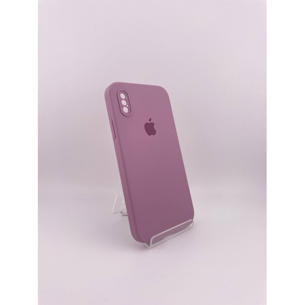 Чохол Силікон Original Square RoundCam для Apple iPhone X  /  XS (01) Bilberry