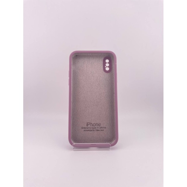 Чохол Силікон Original Square RoundCam для Apple iPhone X  /  XS (01) Bilberry