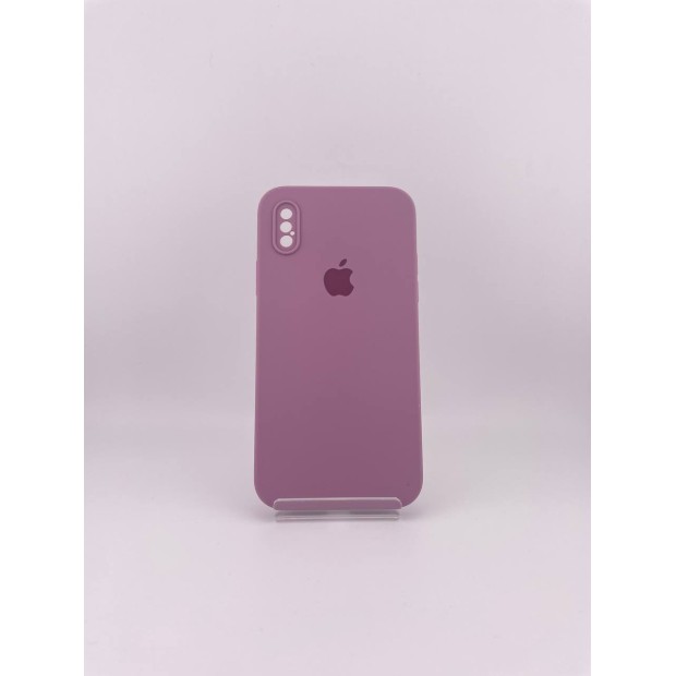 Чохол Силікон Original Square RoundCam для Apple iPhone X  /  XS (01) Bilberry