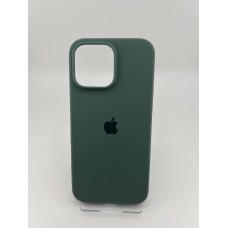 Силіконовий оригінальний чохол для Apple iPhone 16 Pro Max (55) чорнувато-зелений.