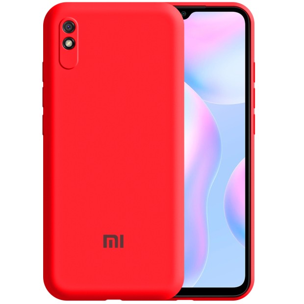 Силіконовий чохол Original 360 з логотипом для Xiaomi Redmi 9A (ShutCam) (Червоний)
