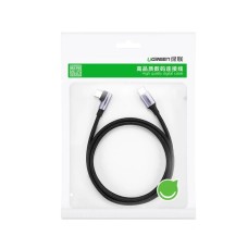 USB-кабель UGREEN US255 під кутом 60W (1м) (Type-C до Type-C) (чорний / сірий)