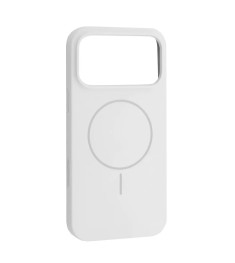 Силіконова кругла оригінальна чохол з MagSafe для Apple iPhone 17 Pro (06) білог..