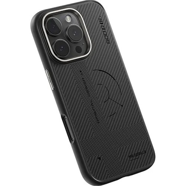 Чохол Blueo Bi-Texture Air Aramid Fiber MagSafe для Apple iPhone 16 Pro (Чорний / Сірий)