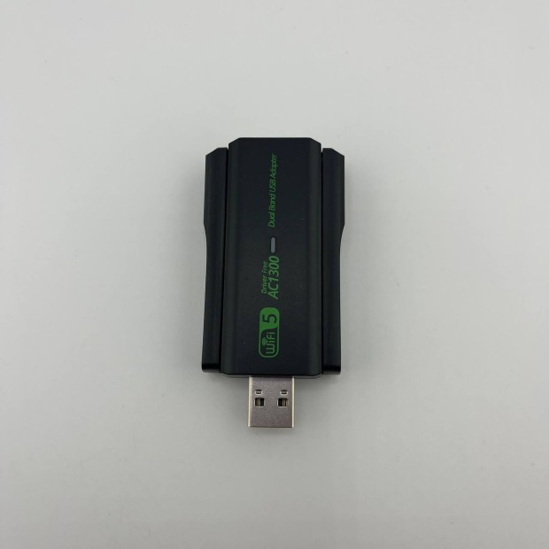Двухдиапазонный Wi-Fi USB-адаптер 1300MBps 2.4ГГц 5ГГц USB 3.0 (Чёрный) Двухдиапазонный Wi-Fi USB-адаптер 1300MBps 2.4ГГц 5ГГц USB 3.0 (Чёрный)
