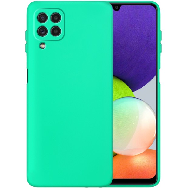 Силикон Original 360 Case Samsung Galaxy A22 (ShutCam) (Бирюзовый)
