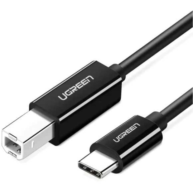 Кабель UGREEN US241 USB-C - USB-B (1.5м) (Чорний) (40417) Кабель UGREEN US241 USB-C - USB-B (1.5м) (Чорний) (40417)