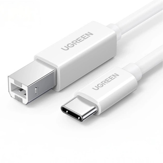 Кабель UGREEN US241 USB-C - USB-B (1.5m) (Білий) (40417) Кабель UGREEN US241 USB-C - USB-B (1.5m) (Білий) (40417)