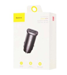 АЗУ-адаптер Baseus Square Metal QC 3.0 30W 2USB (Чёрный) CCALL-DS01