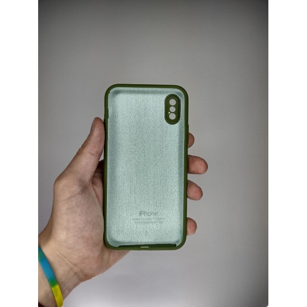 Силіконовий чохол Original RoundCam для Apple iPhone X  /  XS (46) в кольорі Deep Green.