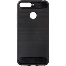 Силиконовый чехол Polished Carbon Huawei Y6 Prime (2018) / Honor 7a Pro (черный)