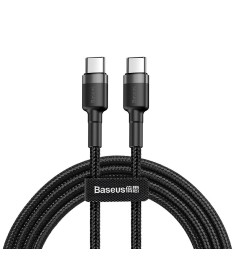 USB-кабель Baseus Cafule PD 2.0 60W (2м) (Type-C на Type-C) (Чорний / Сірий) CAT..