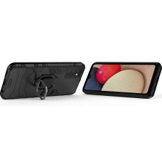 Бронь-чехол Ring Armor Case Samsung Galaxy A02S (2020) (Чёрный)
