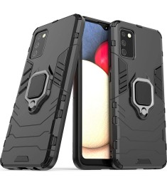 Бронь-чехол Ring Armor Case Samsung Galaxy A02S (2020) (Чёрный)
