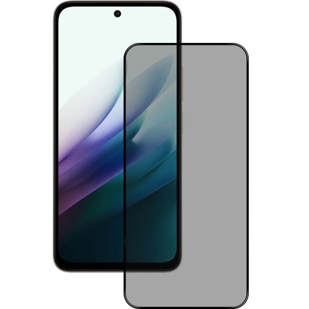 Захисне скло 5D Privacy HD Xiaomi Redmi 15 4G  /  5G Чорне