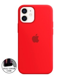 Силіконовий оригінальний чохол круглої форми для Apple iPhone 12 Mini (05) черво..