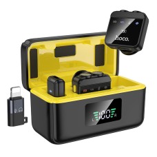 Беспроводной микрофон петличный Hoco L17 2in1 (Type-C / Lightning) (Чёрный)