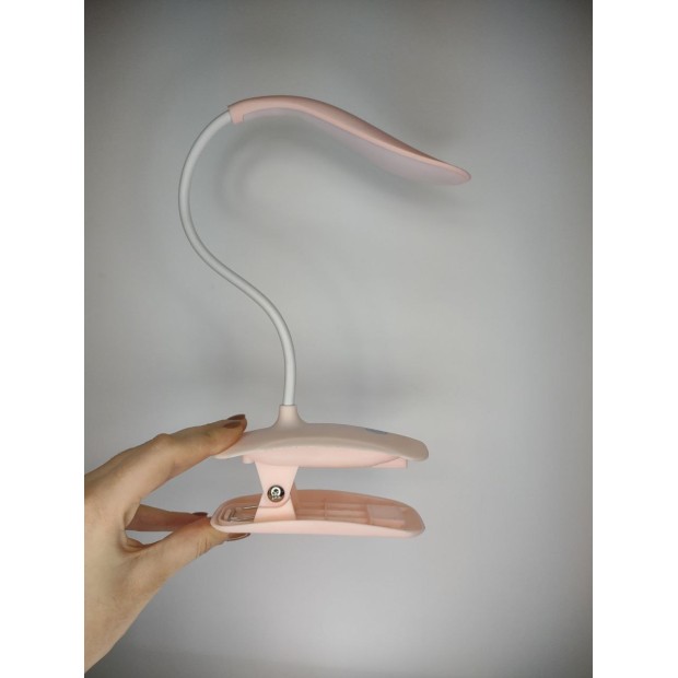 Гнучка лампа з акумулятором на прищіпці LED Light